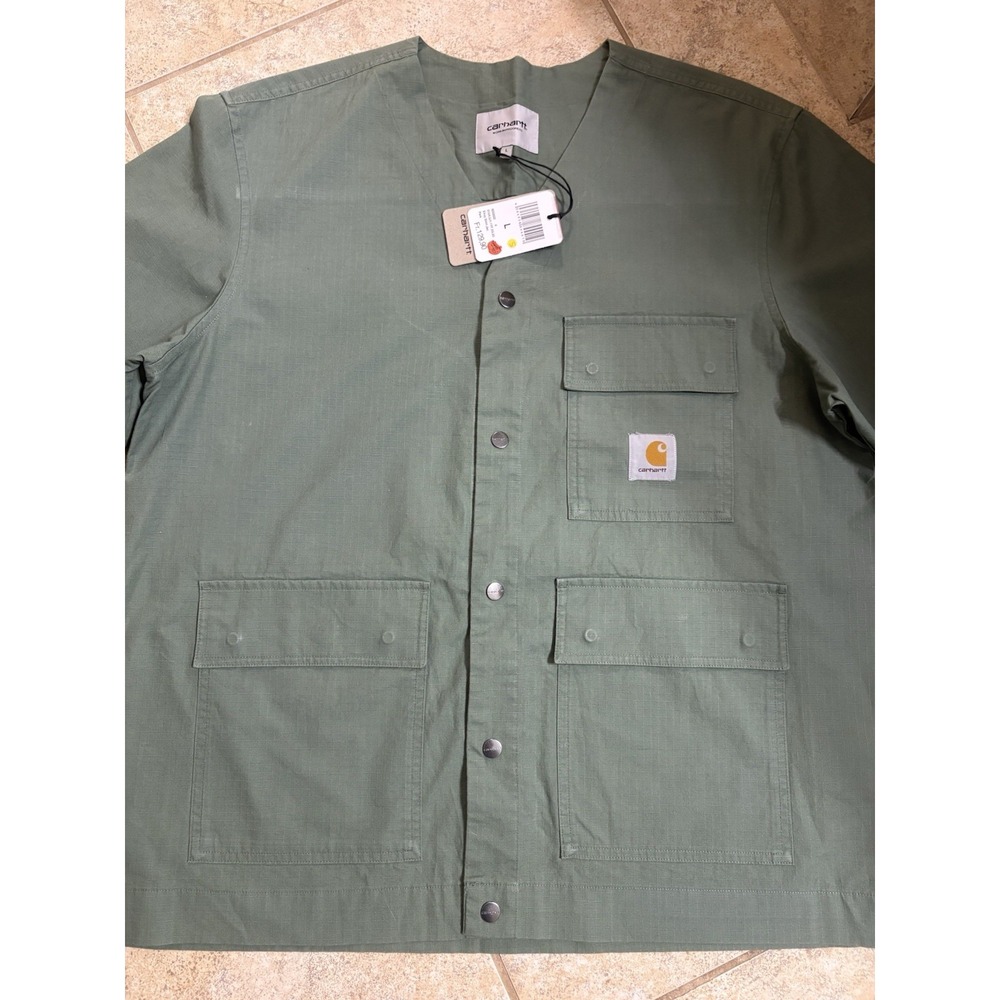 Carhartt WIP Elroy Ripstop Shirt Jacket Agave Green Large NWT